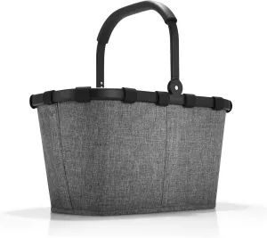 reisenthel carrybag twist silver - Sturdy shopping basket with plenty of storage space and practical inner pocket - Elegant and water-repellent design
