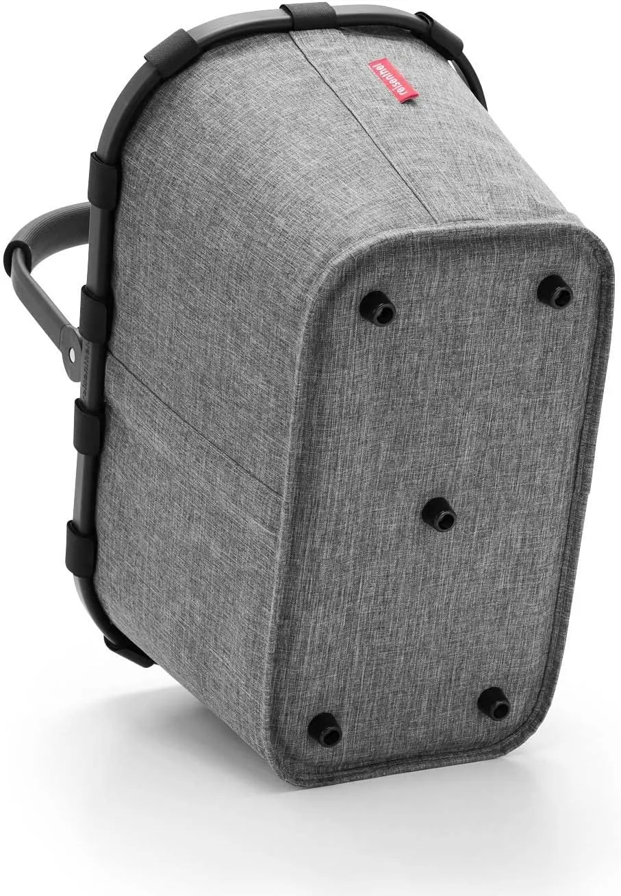 reisenthel carrybag twist silver - Sturdy shopping basket with plenty of storage space and practical inner pocket - Elegant and water-repellent design