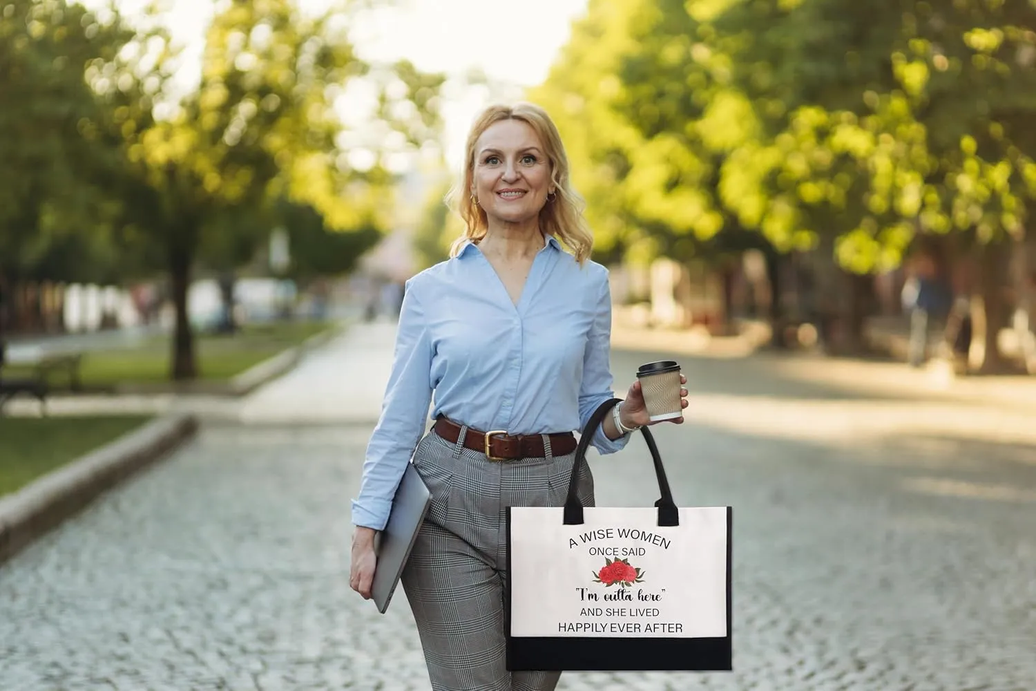 Retirement Gift for Woman Coworker: Canvas Tote Bag - Practical Retired Present for Women