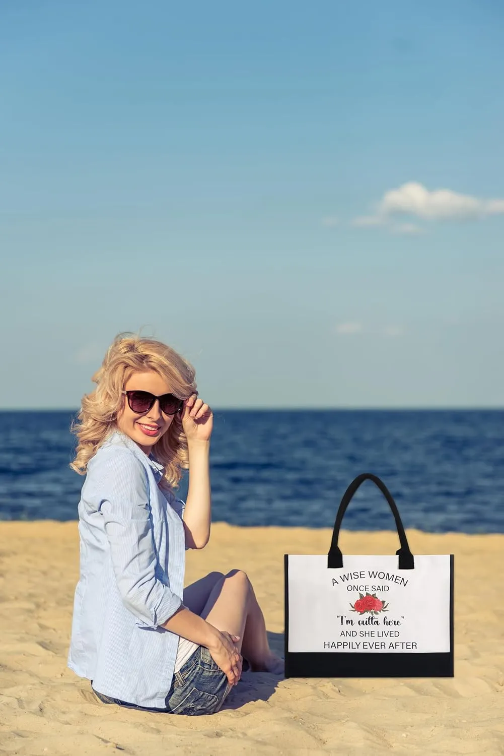Retirement Gift for Woman Coworker: Canvas Tote Bag - Practical Retired Present for Women