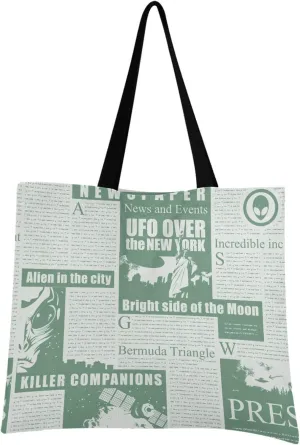 Reusable Square Canvas Tote Bag Lightweight Durable with Zipper Perfect for Work Travel Beach Gym Shopping