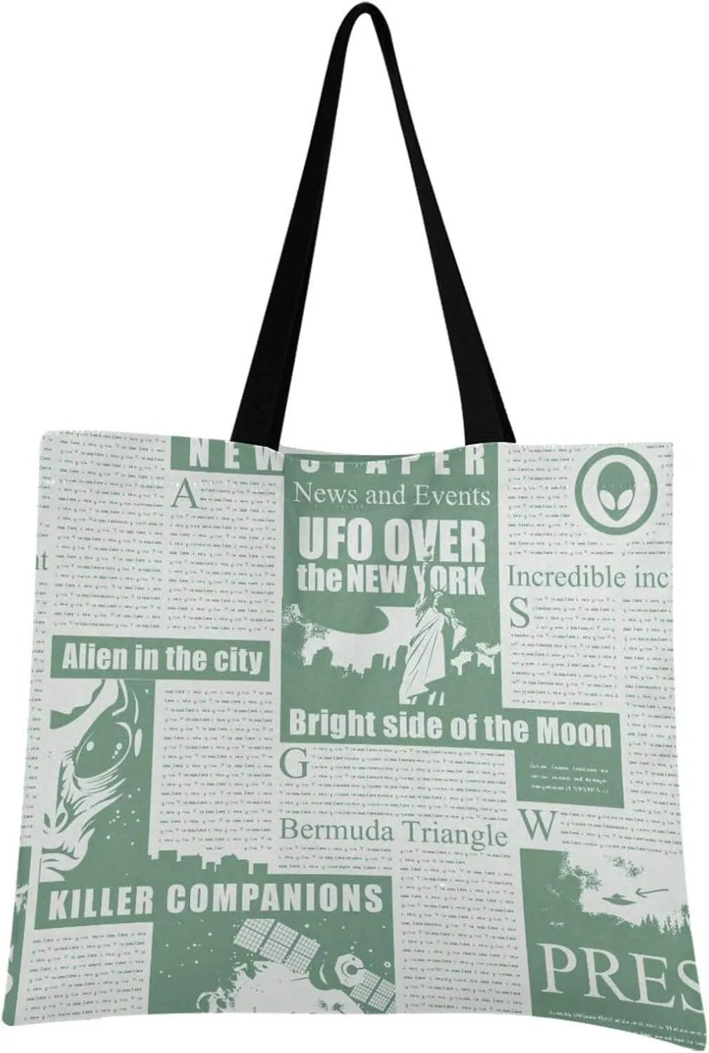 Reusable Square Canvas Tote Bag Lightweight Durable with Zipper Perfect for Work Travel Beach Gym Shopping