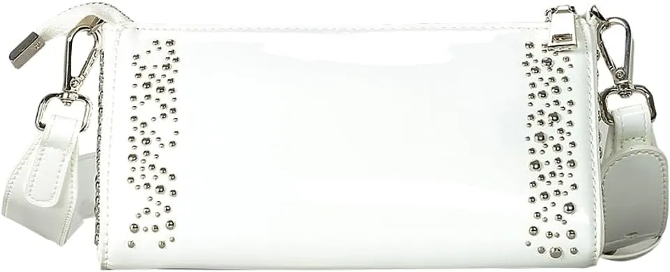 Rungion Glossy Vegan Leather Crossbody Bag for Women Small Y2k Shoulder Purses Rivet Phone Clutch Handbags Satchels 2025