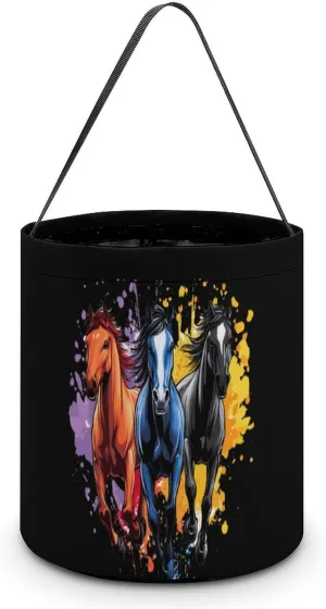 Running Horse Halloween Candy Bag Candy Tote Bucket Gift Bags Party Supplies for Women Men