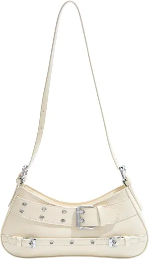 Sanxine Shoulder Bags for Women Small Y2k Purses Punk Shoulder Purse Lightweight Hobo Bag Handbags Trendy Crescent Bags