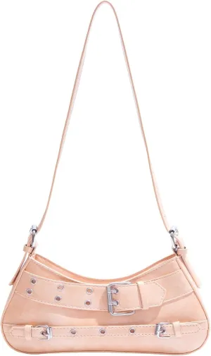 Sanxine Shoulder Bags for Women Small Y2k Purses Punk Shoulder Purse Lightweight Hobo Bag Handbags Trendy Crescent Bags