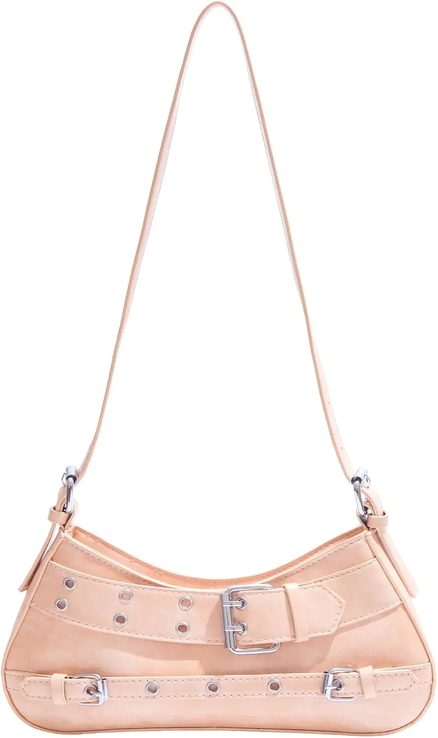 Sanxine Shoulder Bags for Women Small Y2k Purses Punk Shoulder Purse Lightweight Hobo Bag Handbags Trendy Crescent Bags