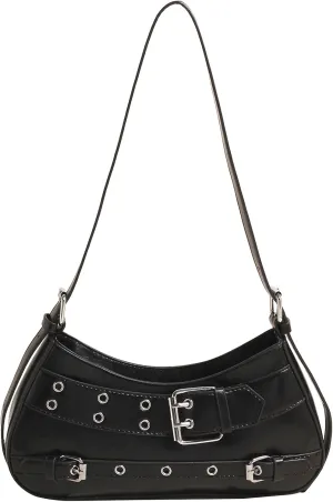 Sanxine Shoulder Bags for Women Small Y2k Purses Punk Shoulder Purse Lightweight Hobo Bag Handbags Trendy Crescent Bags