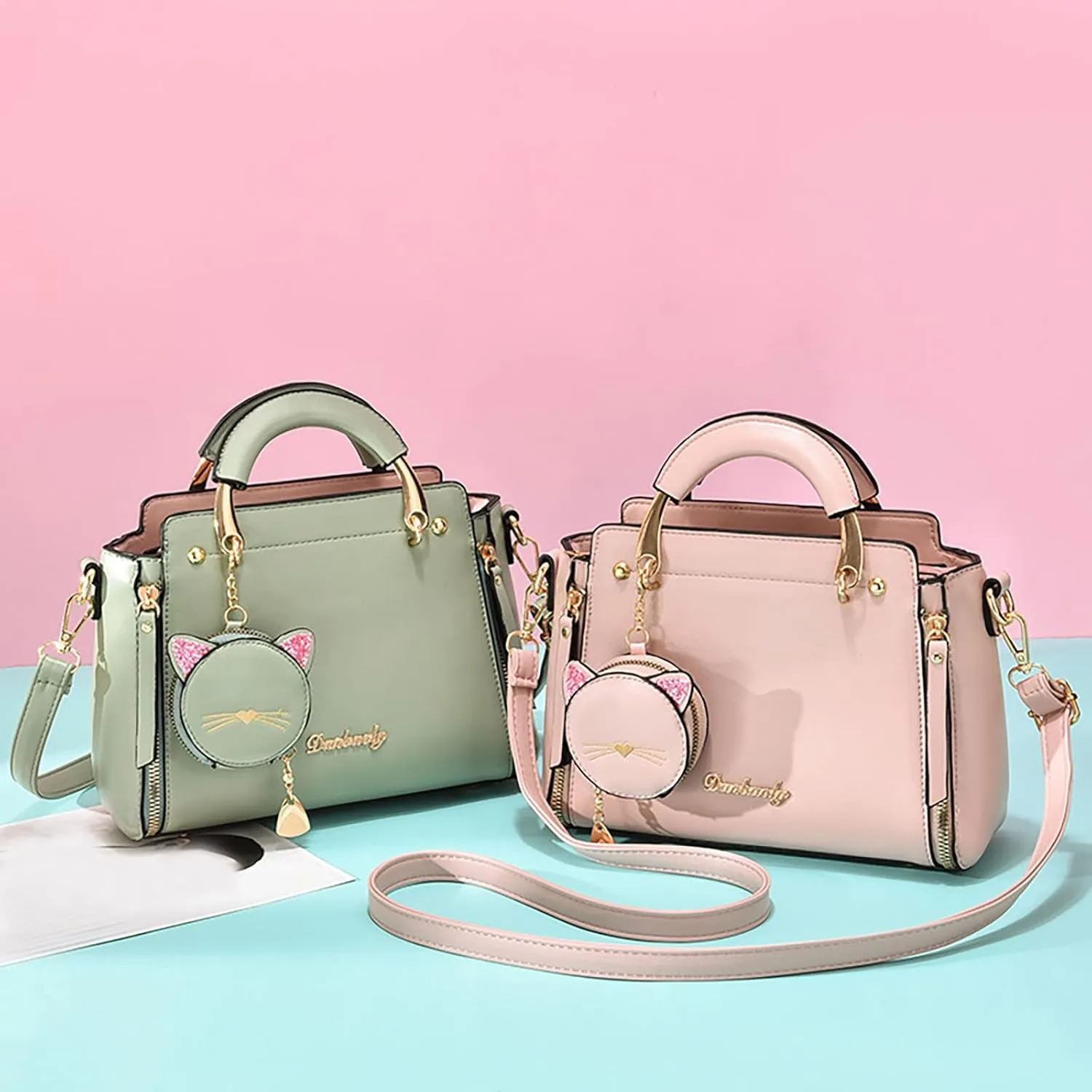 Satchel Bags for Women Cute Hobo Tote Handbags Clutch Purses with Zipper Closure Lightweight Work Bag