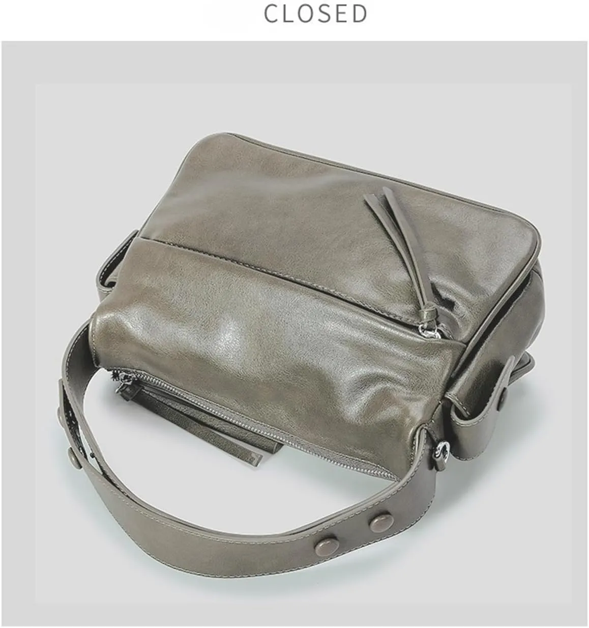 Satchel Handbag, Crossbody Shoulder Top Handle bags for Women, Zipper Closure, 2 Adjustable Straps, 4 Colors