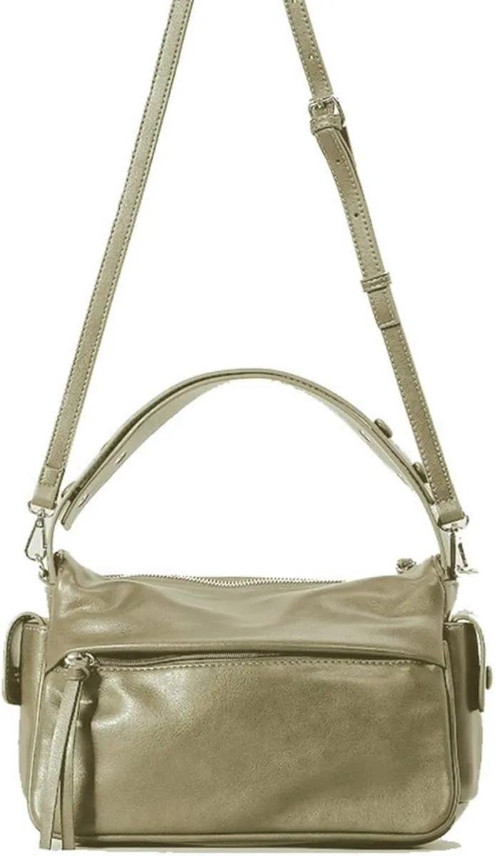 Satchel Handbag, Crossbody Shoulder Top Handle bags for Women, Zipper Closure, 2 Adjustable Straps, 4 Colors