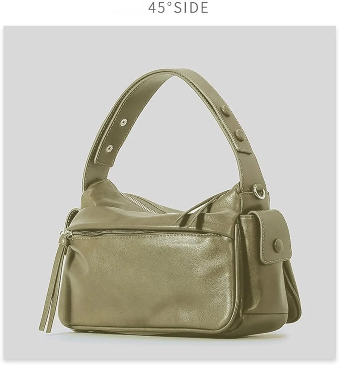 Satchel Handbag, Crossbody Shoulder Top Handle bags for Women, Zipper Closure, 2 Adjustable Straps, 4 Colors