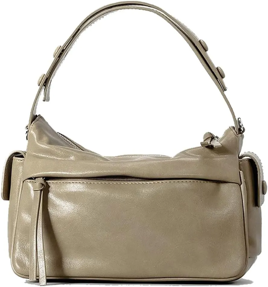 Satchel Handbag, Crossbody Shoulder Top Handle bags for Women, Zipper Closure, 2 Adjustable Straps, 4 Colors