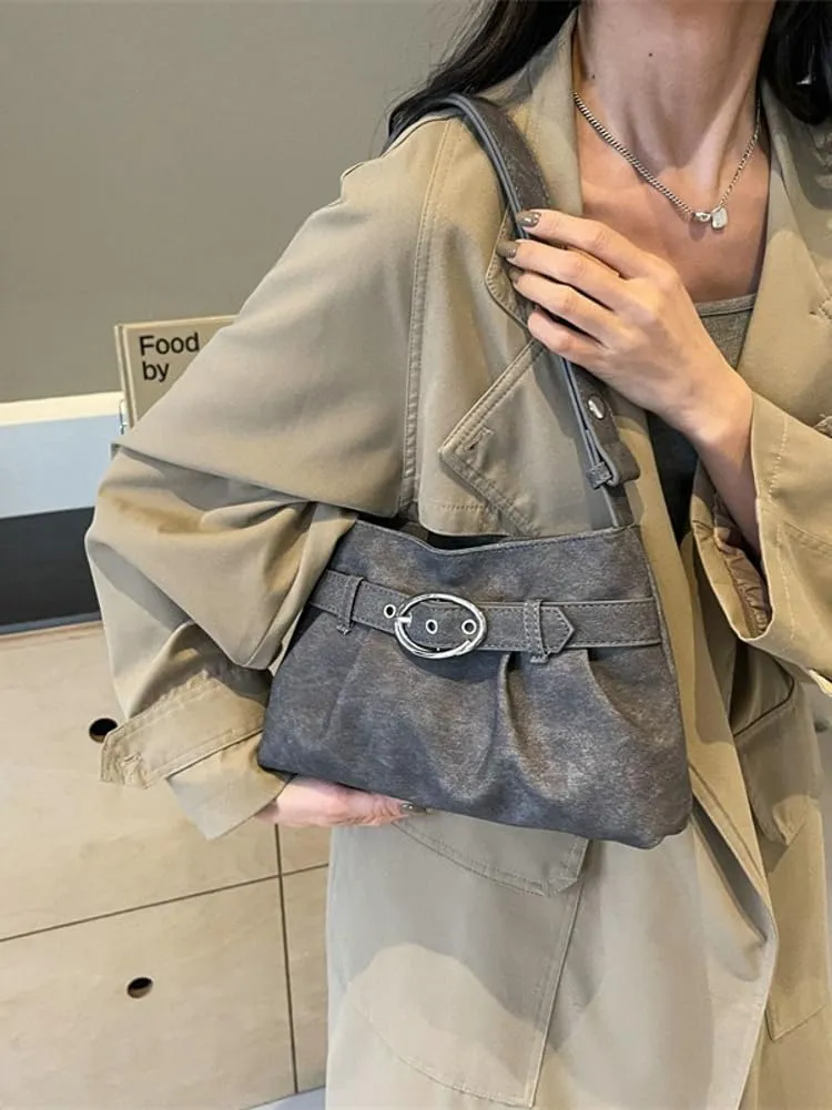 Shoulder Bag for Retro Y2k Purse Fashion Fall Purse Small Hobo Purse Leather Tote