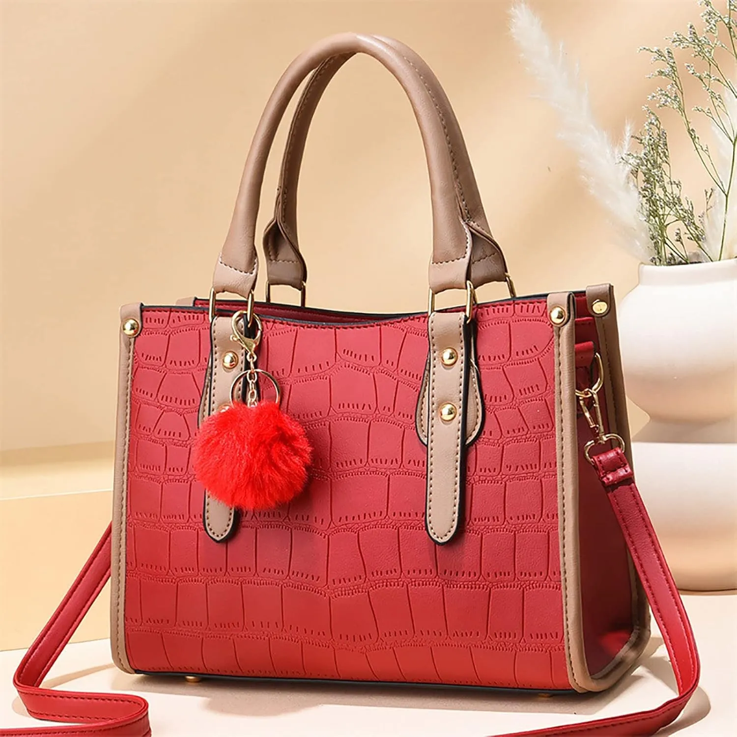 Shoulder Bags for Women Womens Fashion Tote Bag Handbags Ladies Purse Satchel Shoulder Bags Tote Leather Bag