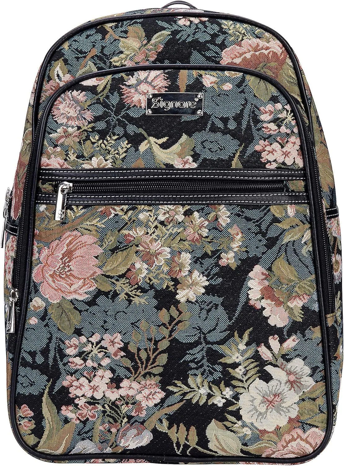 Signare Tapestry Backpack for Women Computer Rucksack Knapsack bookbags for women In Floral Peony Design (BKPK-PEO)