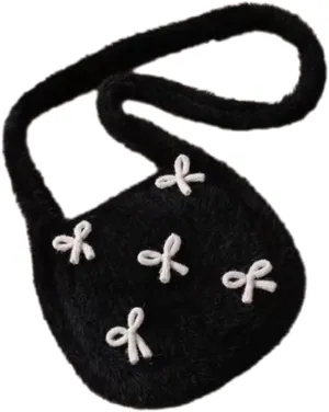 Slouchy Bow-Tie Knit Handbags for Women Casual Tote Bags for Women Woven Shoulder Bag Hobo Bag Satchel Bag Purse