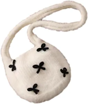 Slouchy Bow-Tie Knit Handbags for Women Casual Tote Bags for Women Woven Shoulder Bag Hobo Bag Satchel Bag Purse