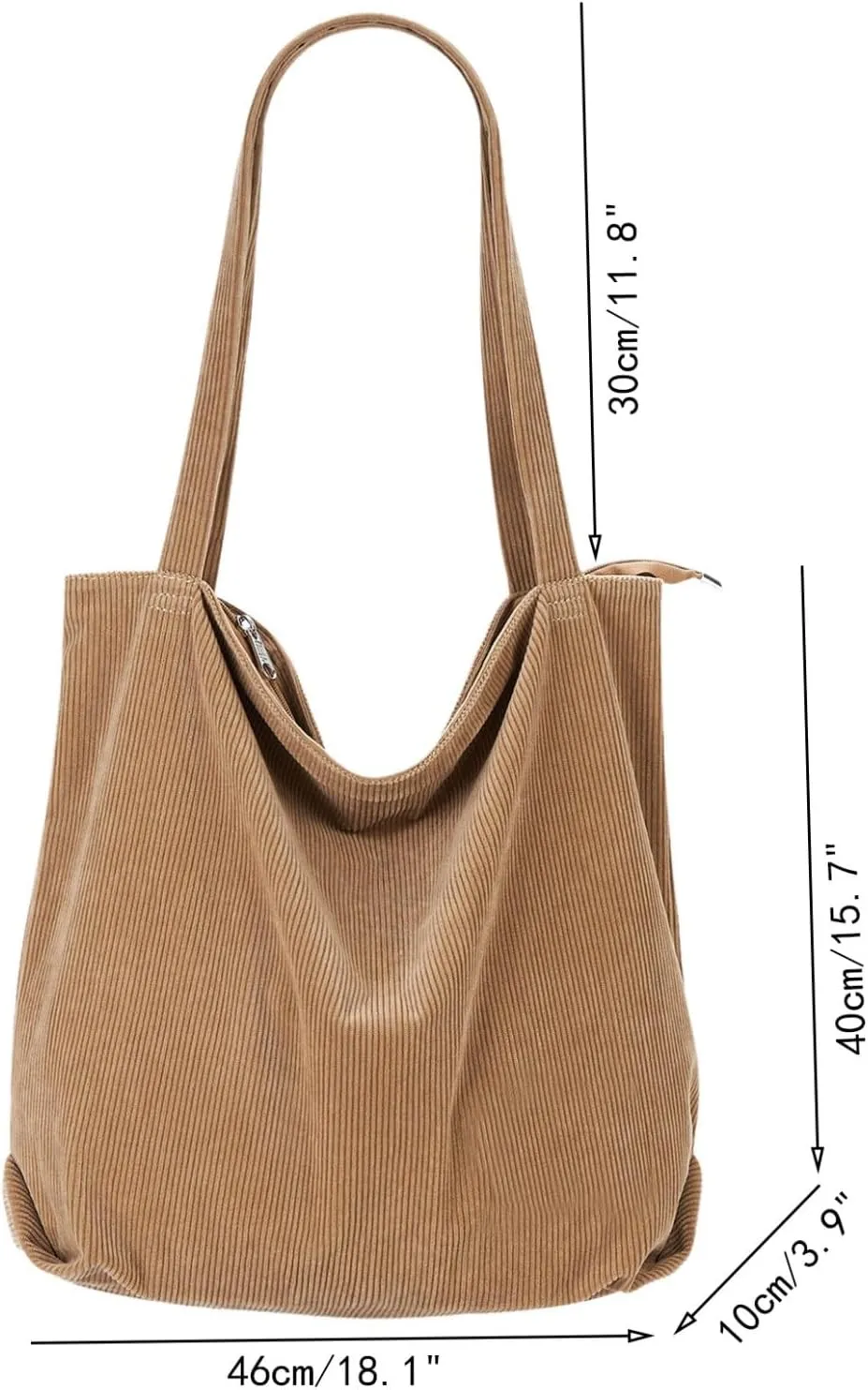 Slouchy Tote Purses Ladies Bags Casual Large Capacity Shopping Handbag Simple Retro Fashion Shoulder Bag