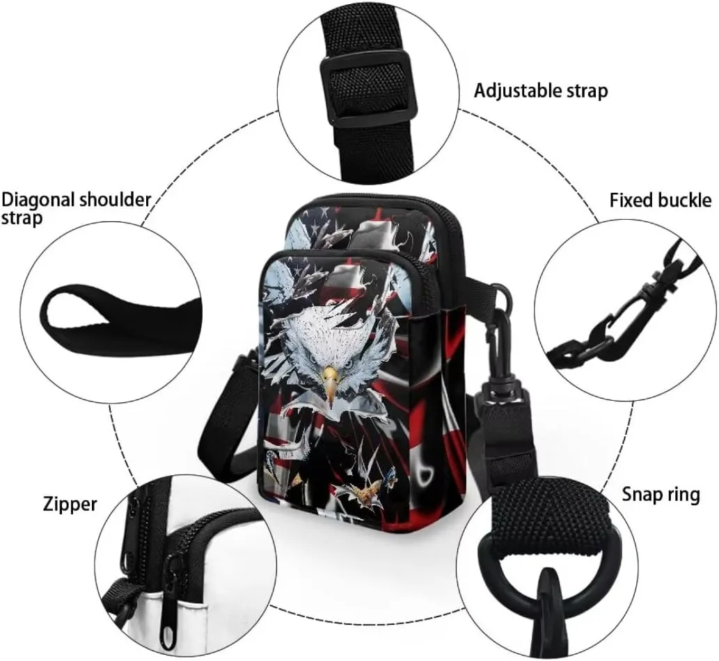 Small Crossbody Cell Phone Purse, Lightweight Mini Messenger Shoulder Handbag Wallet with Adjustable Strap