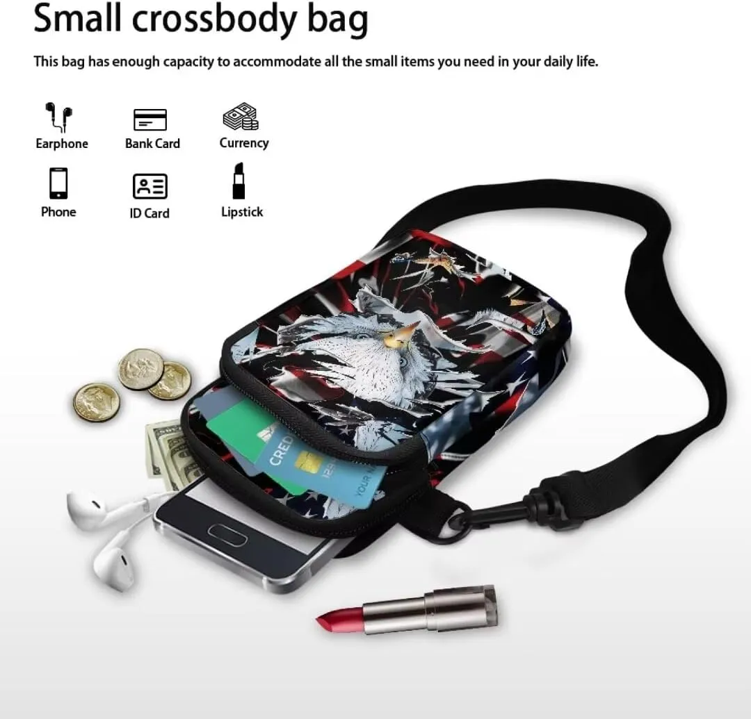 Small Crossbody Cell Phone Purse, Lightweight Mini Messenger Shoulder Handbag Wallet with Adjustable Strap