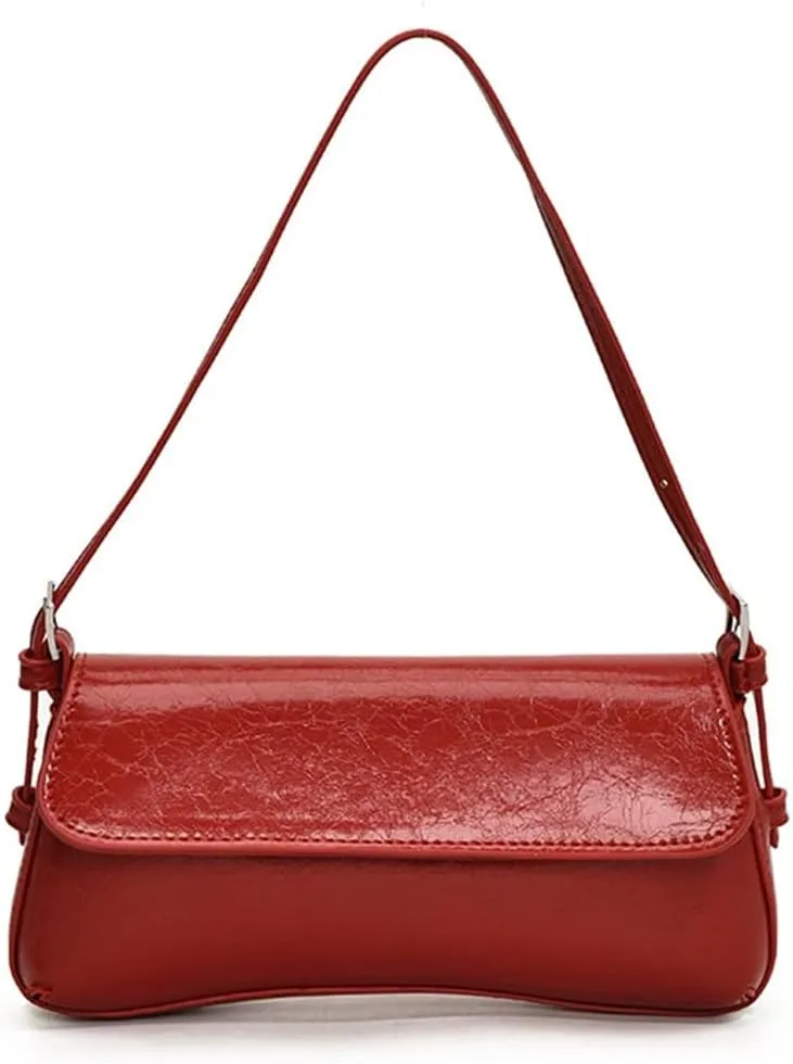 Small Shoulder Bag for women, Flap Underarm Shoulder Bags Women's Pu Leather Crossbody Purse Handbag