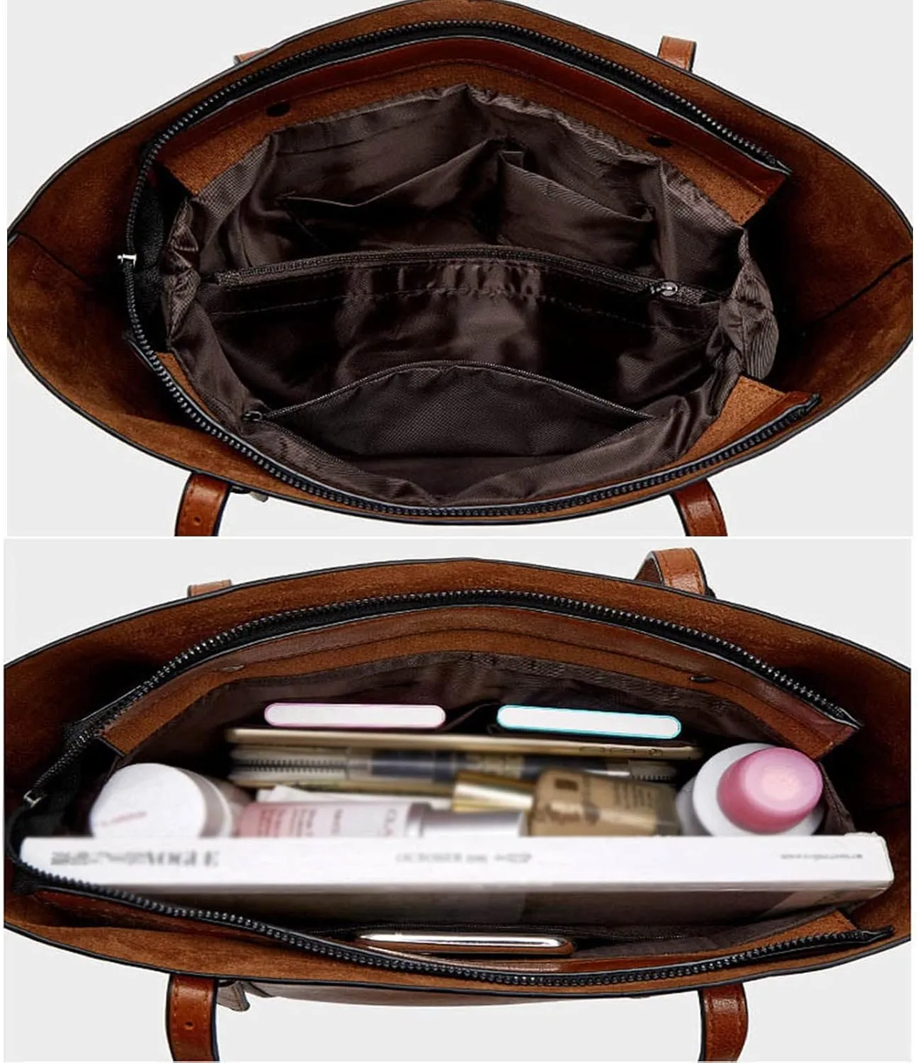 Small Top-Handle Handbags For Women Large Designer Ladies Bag Pocket Purse Leather