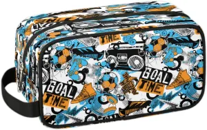 Soccer Graffiti Travel Toiletry Bag for Boys, Waterproof Hanging Dopp Kit with Large Capacity for Men, Shaving Bag for Travel,Sports Shower