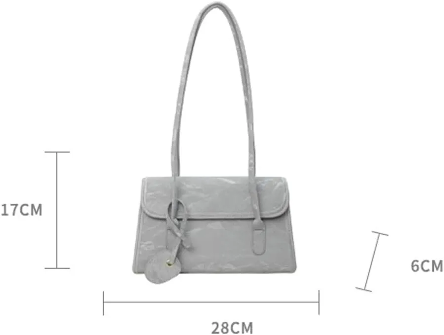 Soft PU Leather Bag for Women Trendy Lightweight Crossbody Shoulder Underarm Bag Stylish Casual Hobo Purse Handbag