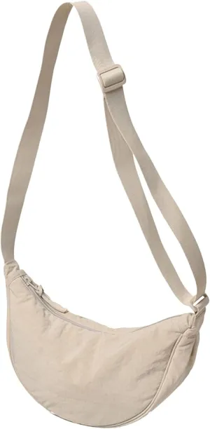 Soft PU Leather Shoulder Bag Dumpling Bag Women Armpit Nylon Simple Shoulder Design Crossbody