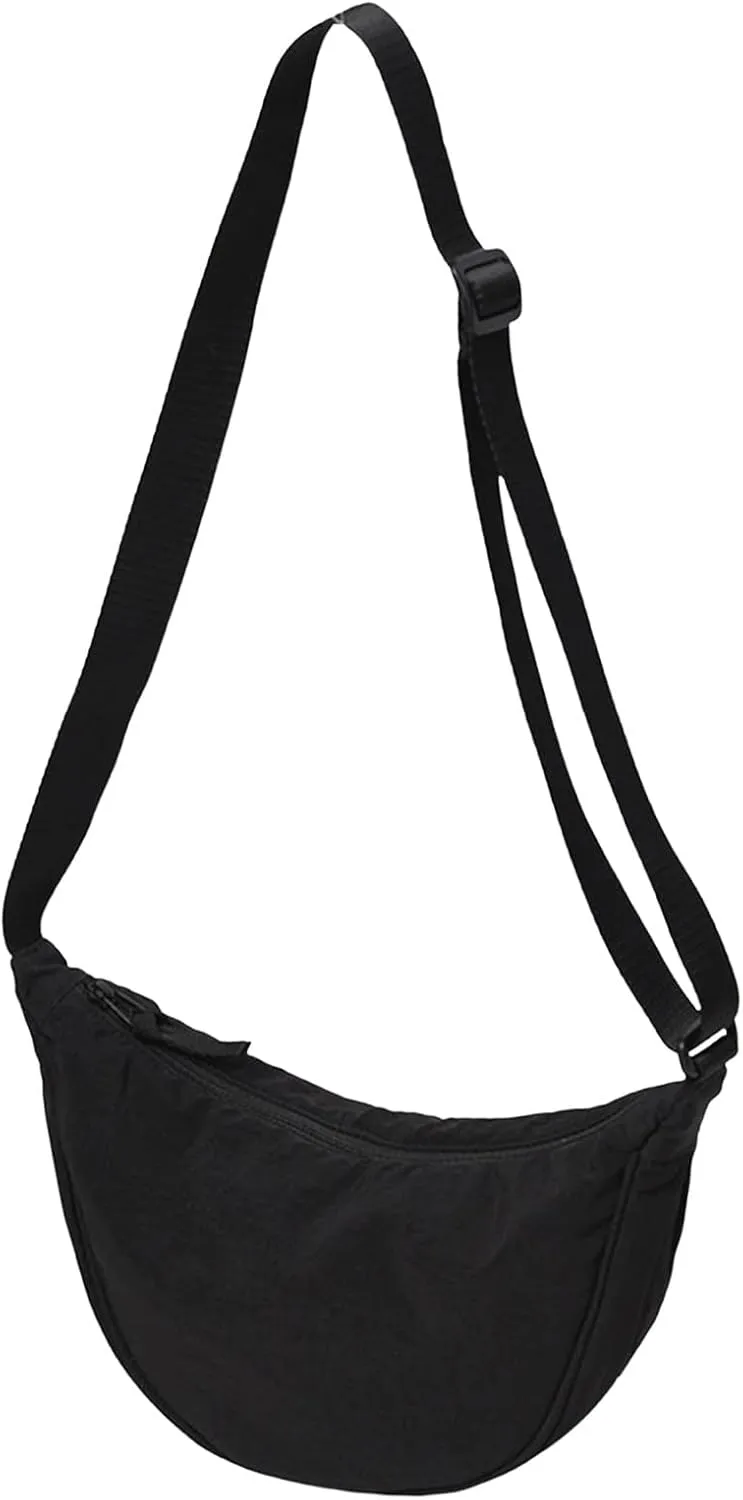 Soft PU Leather Shoulder Bag Dumpling Bag Women Armpit Nylon Simple Shoulder Design Crossbody