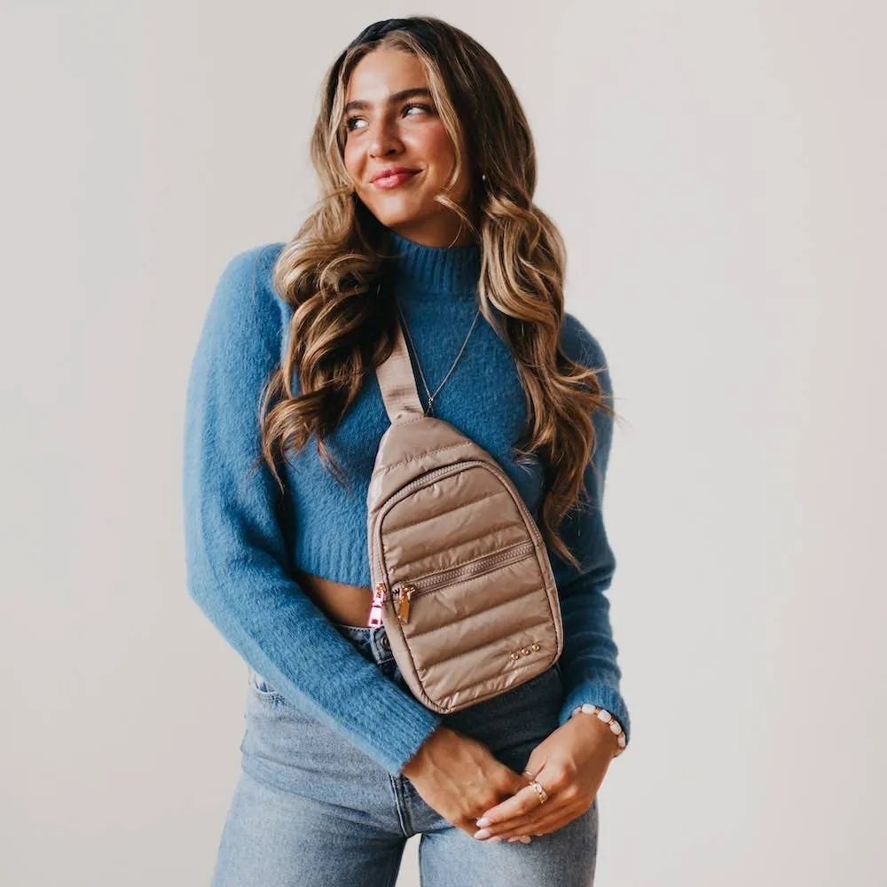 Sonali Sling Bag: Taupe