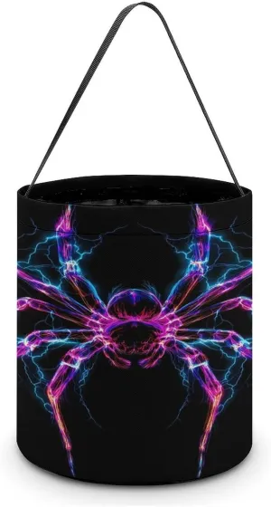 Spider Thunder Halloween Candy Bag Candy Tote Bucket Gift Bags Party Supplies for Women Men