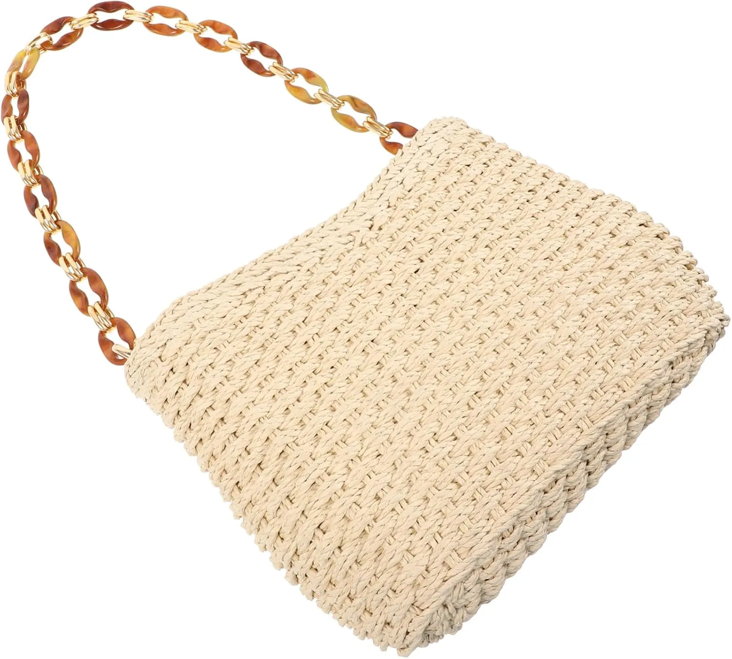 Straw Beach Bag Tote for Women Handmade Woven Shopping Bag Large Beach Tote for Vacation