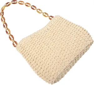 Straw Beach Bag Tote for Women Handmade Woven Shopping Bag Large Beach Tote for Vacation
