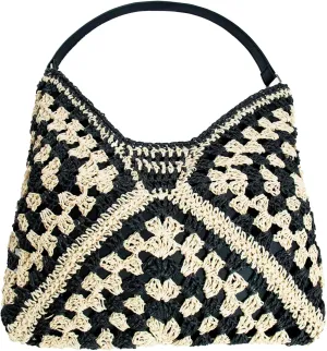 Straw Woven Tote Bag Hobo Beach Bags for Women Handmade Shoulder Bags Stylish and Vintage Hollow Woven Bags Summer