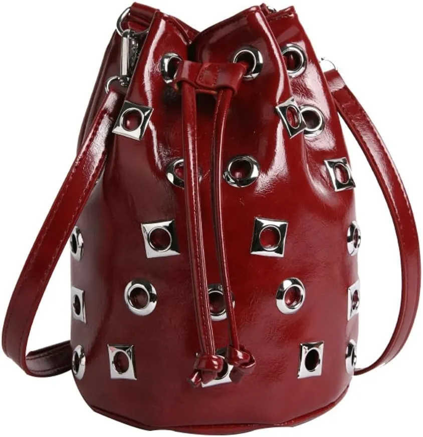 Studded Bucket Bags and Drawstring Crossbody Purse for Women Hobo Bag Y2K Trendy Crossbody Bucket Handbags 2025