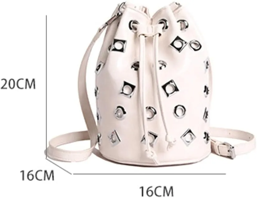 Studded Bucket Bags and Drawstring Crossbody Purse for Women Hobo Bag Y2K Trendy Crossbody Bucket Handbags 2025