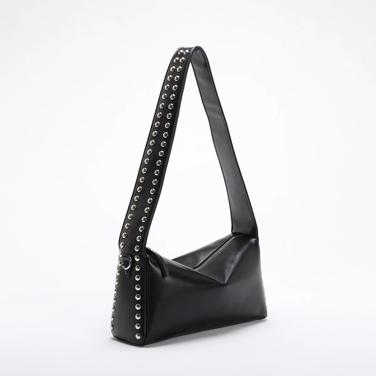 Studded Shoulder Purses for Women Trendy PU Leather Hobo Crossbody Bags Y2K Purse Cute Small Shoulder Bag