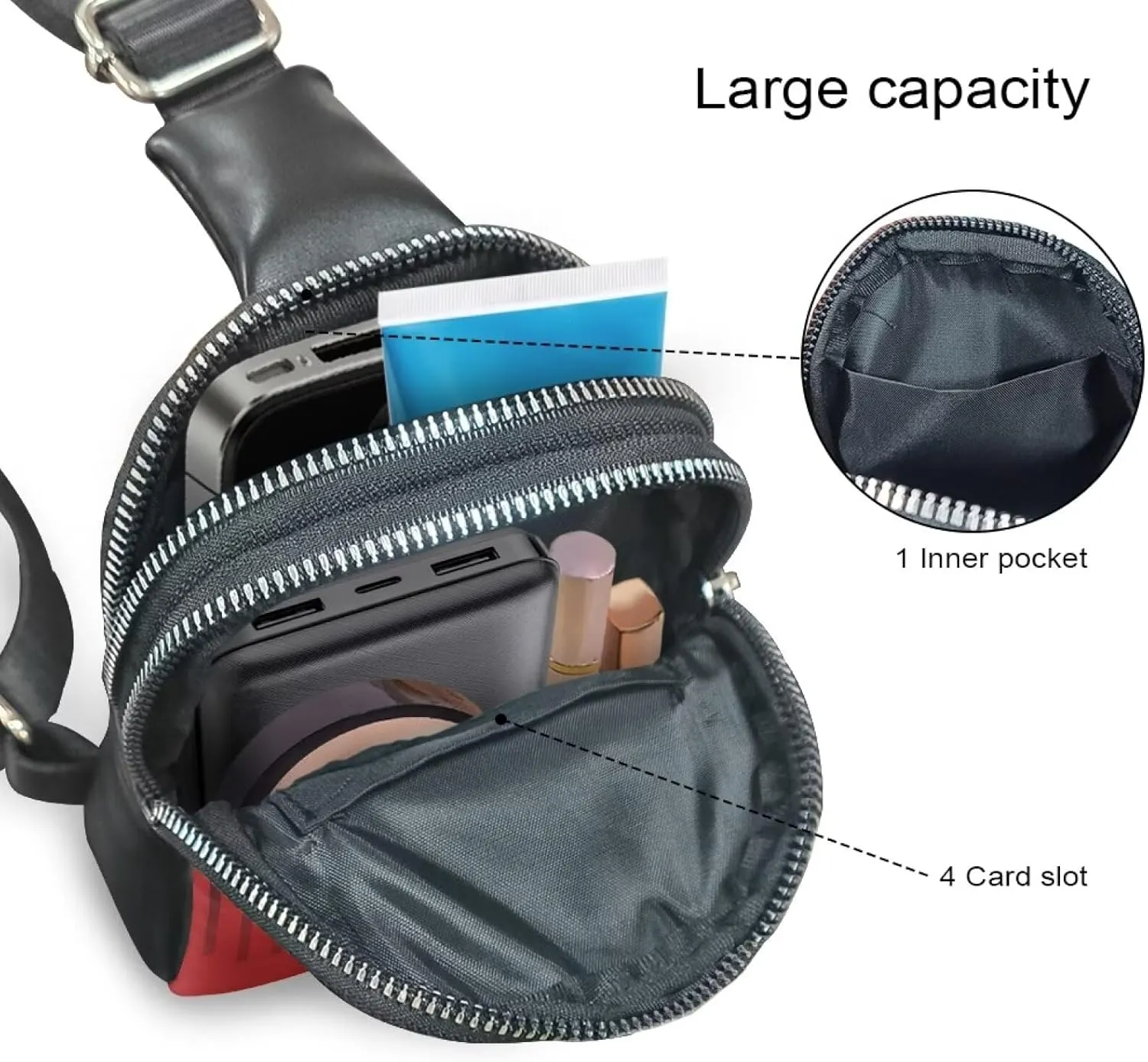 Sturdy Chest Bags for Women, Christmas Deer Leather Sling Purses for Women Graces Waterproof Dustproof Leather Bags Cross Body Bags for Shopping Work