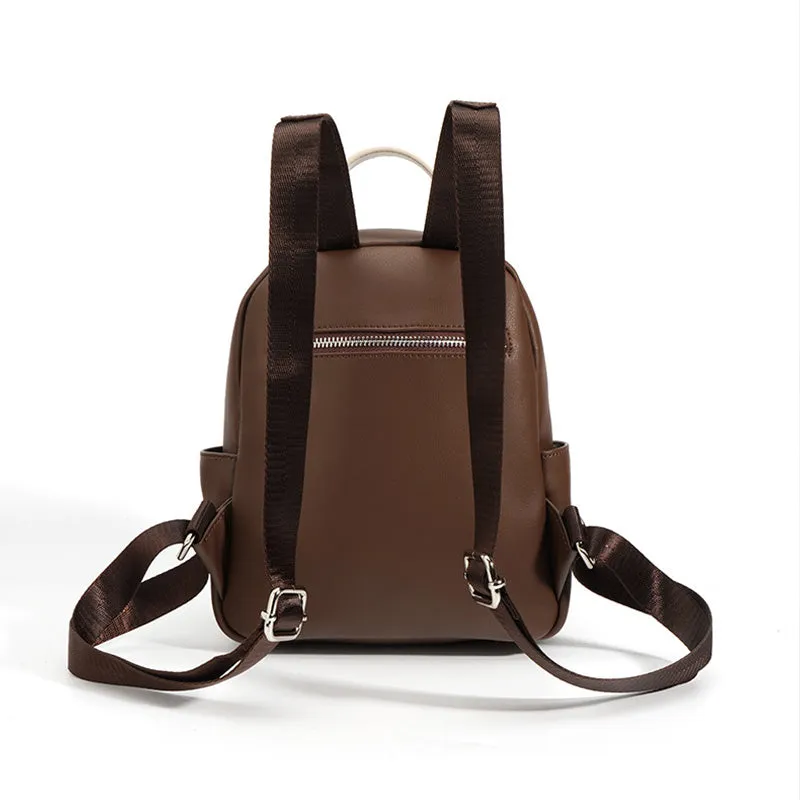 Stylish Minimalist Soft Leather Casual Backpack