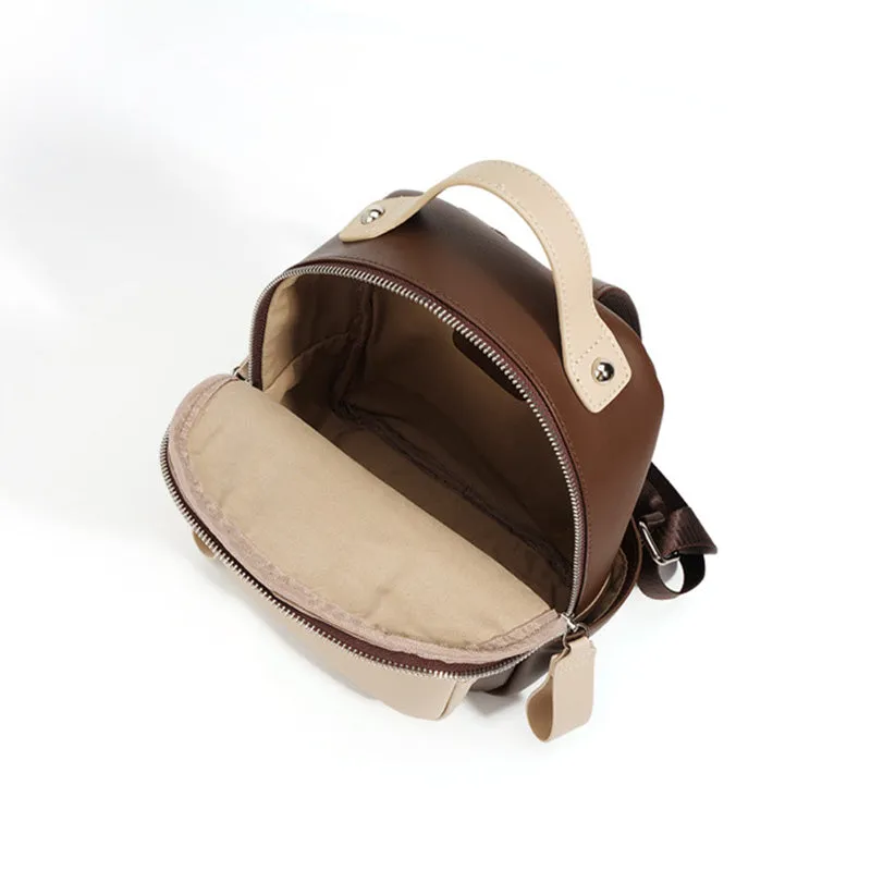 Stylish Minimalist Soft Leather Casual Backpack