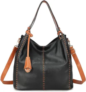 Stylish Tote Bag Handbags Womens Shoulder Vegan Leather Totes Vintage Hobo Bags Large Satchel Ladies Crossbody Bag