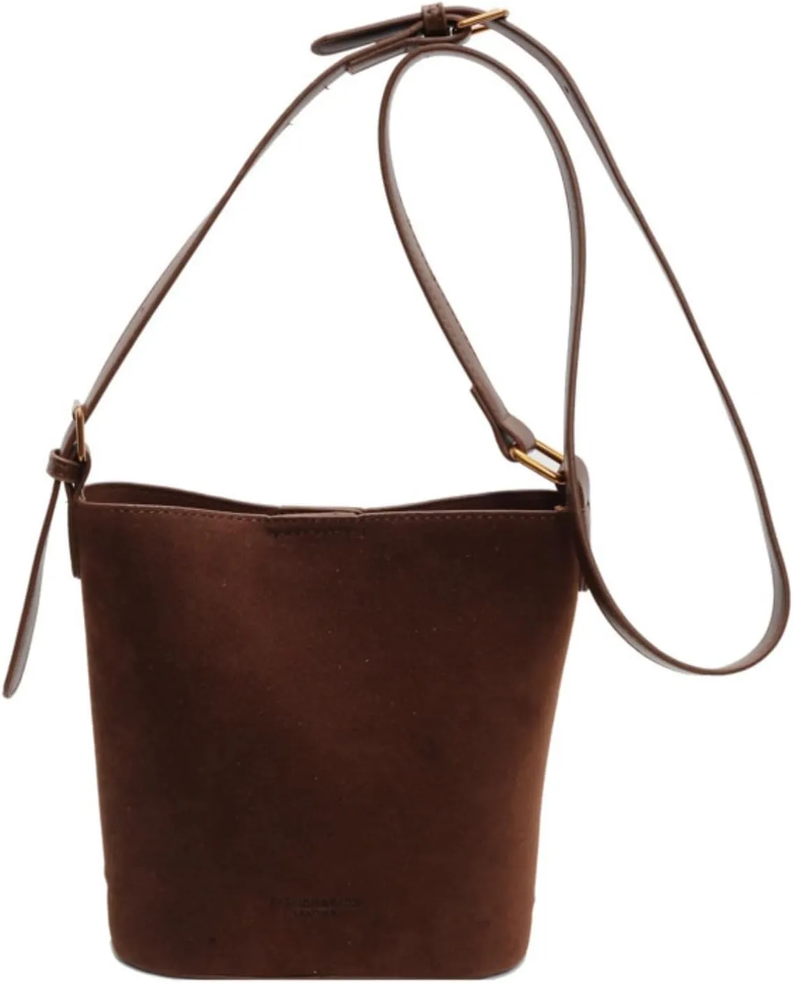 Suede Bucket Bags for Women Hobo Handbag Suede Shoulder Bag Retro Satchel Bag with Adjustable Strap