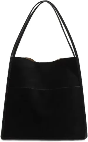 Suede Tote Bags for Women Faux Suede Purse Hobo Bag Bucket Shoulder Purse Handbag