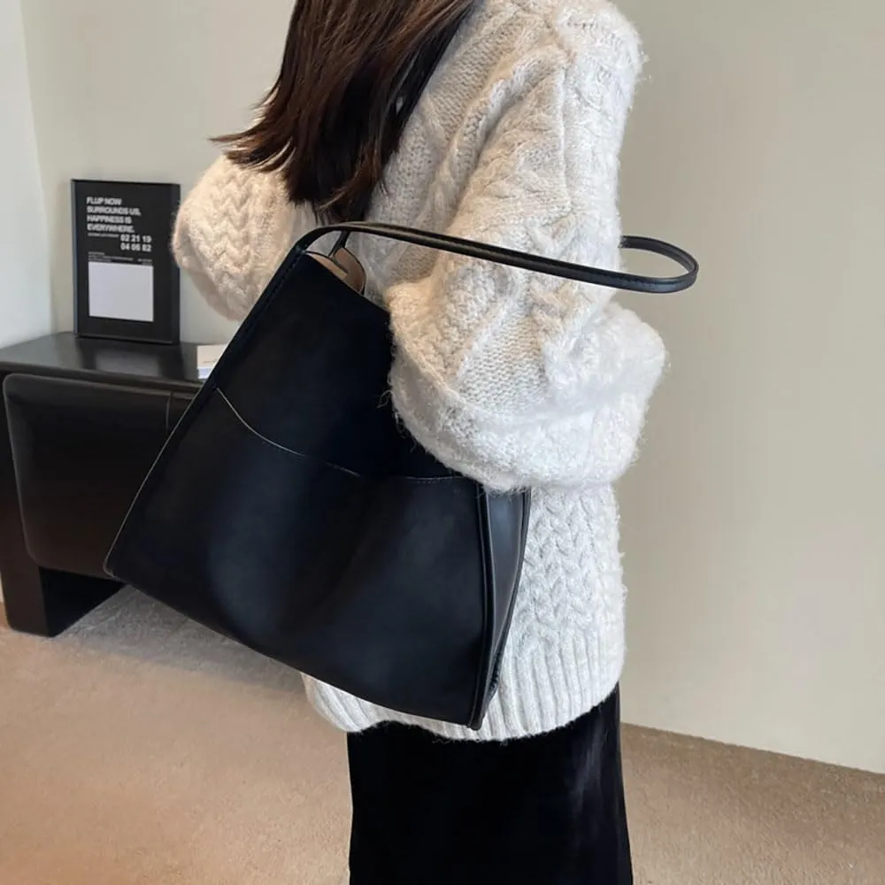 Suede Tote Bags for Women Faux Suede Purse Hobo Bag Bucket Shoulder Purse Handbag