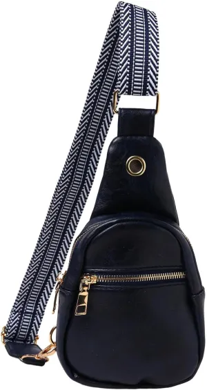 Summer Purse Boho Fashion Chest Bag Soft Leather Texture Crossbody Bag Large Capacity Simple Retro Shoulder