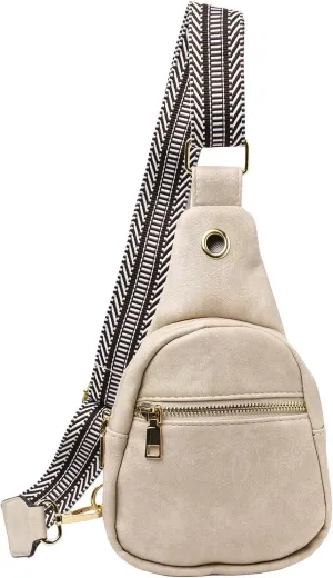Summer Purse Boho Fashion Chest Bag Soft Leather Texture Crossbody Bag Large Capacity Simple Retro Shoulder