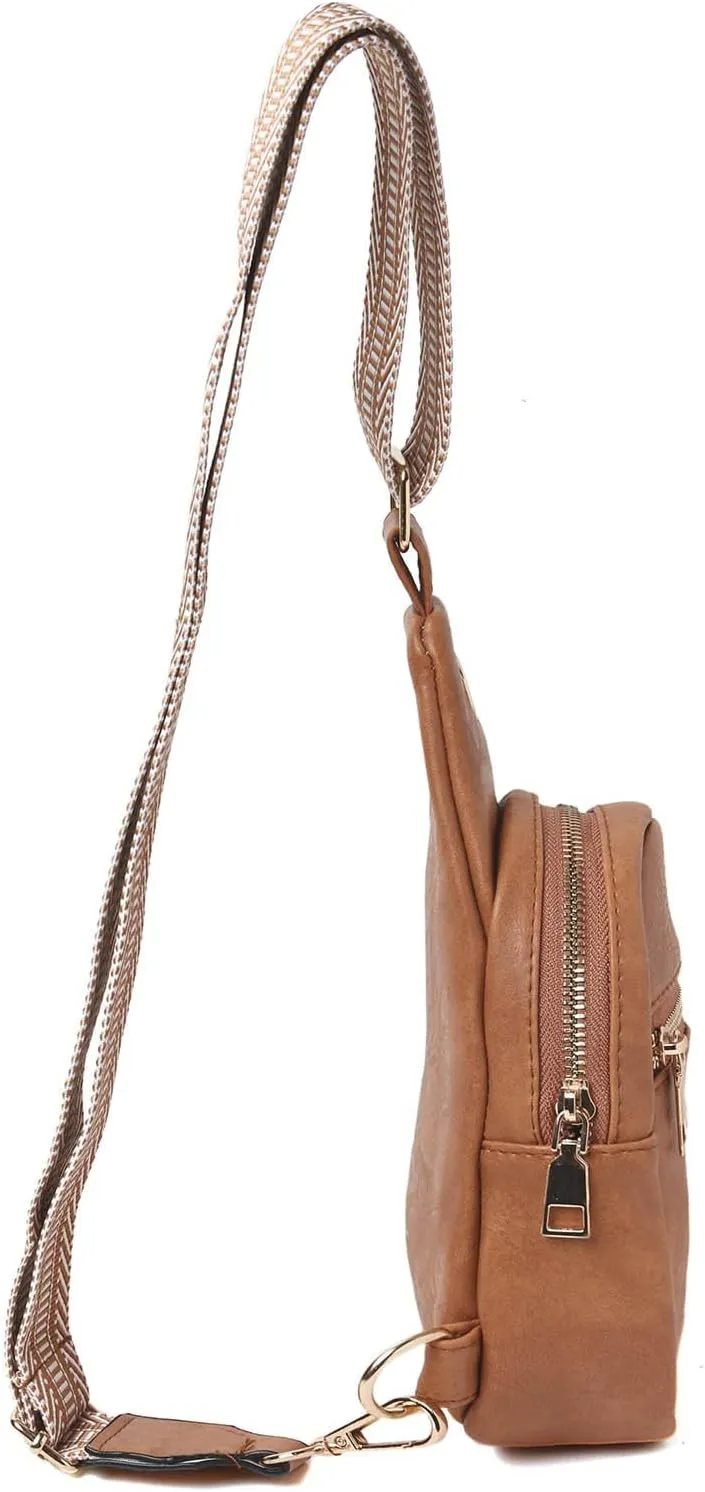 Summer Purse Boho Fashion Chest Bag Soft Leather Texture Crossbody Bag Large Capacity Simple Retro Shoulder