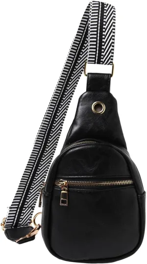 Summer Purse Boho Fashion Chest Bag Soft Leather Texture Crossbody Bag Large Capacity Simple Retro Shoulder
